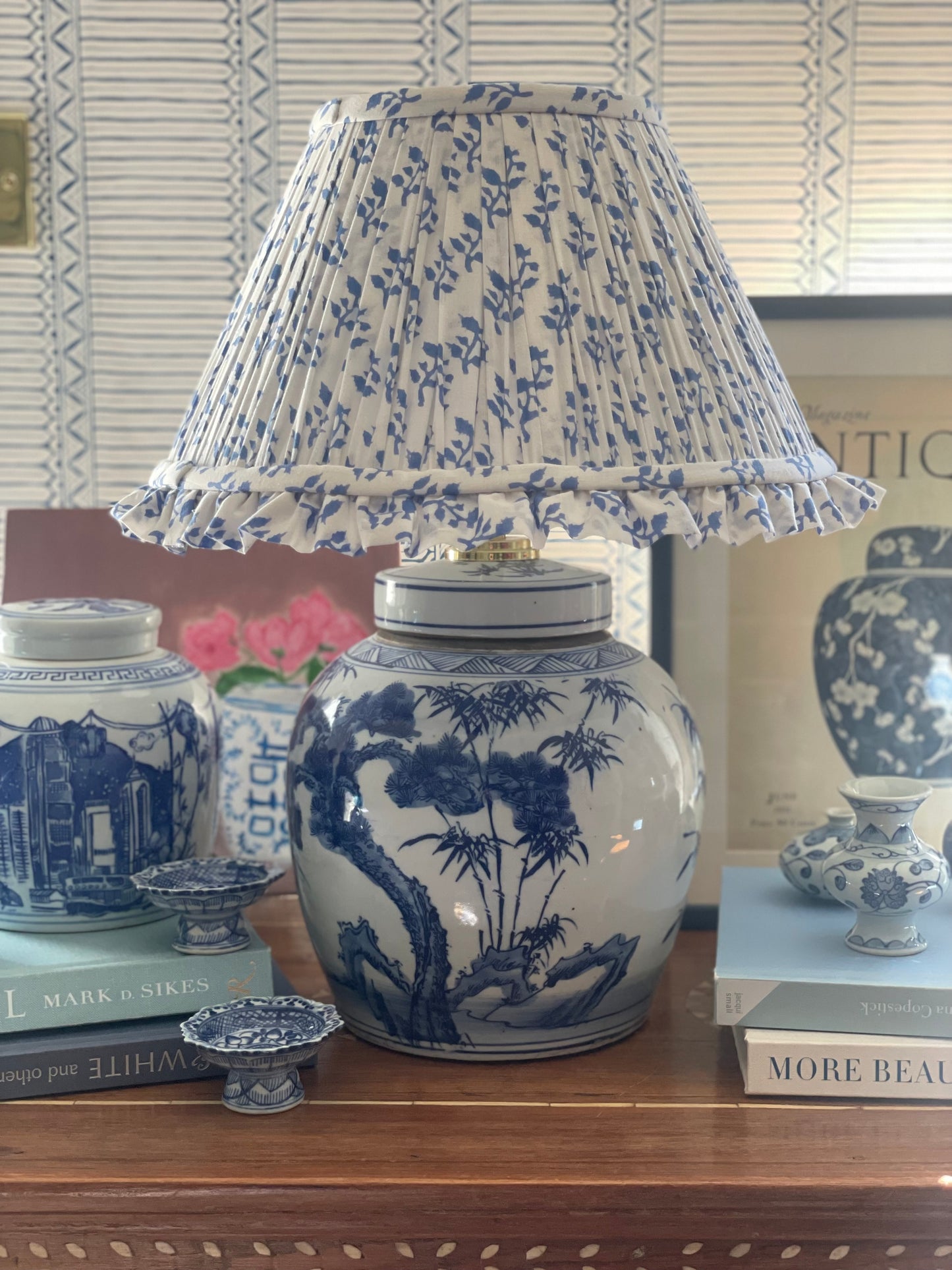 Bamboo & Pine Ginger Jar Lamp