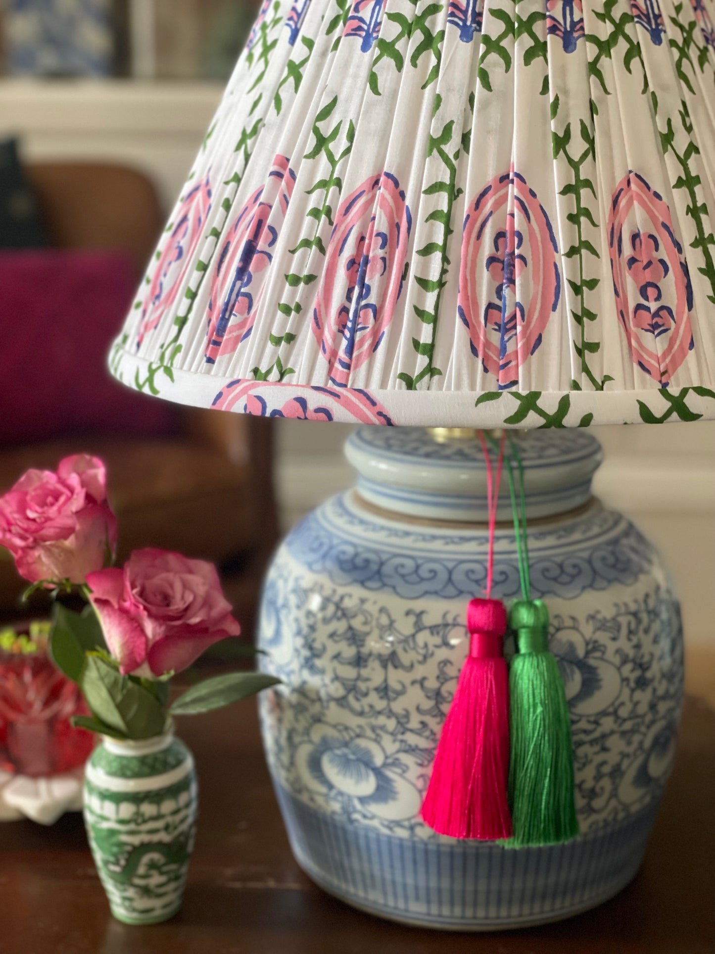 Flora Block-Printed Lamp Shade