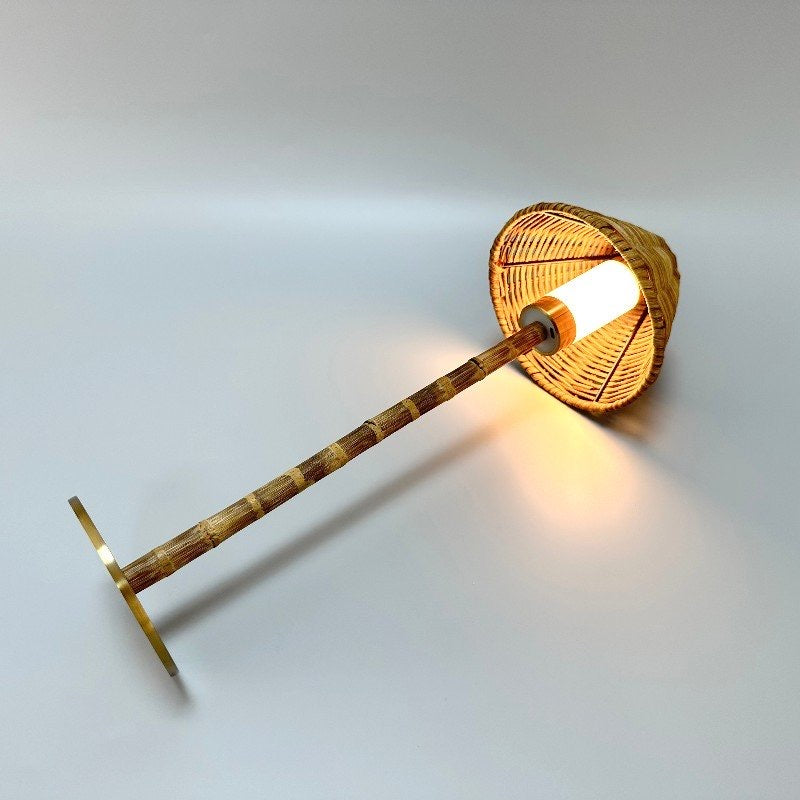 Bali bamboo rechargeable lamp