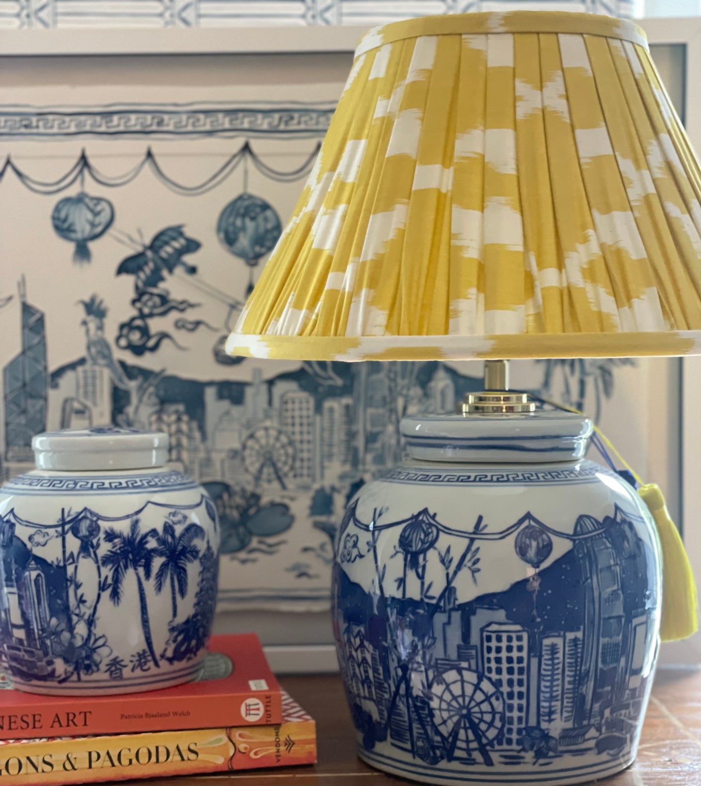 Dandelion Silk Ikat Lamp Shade