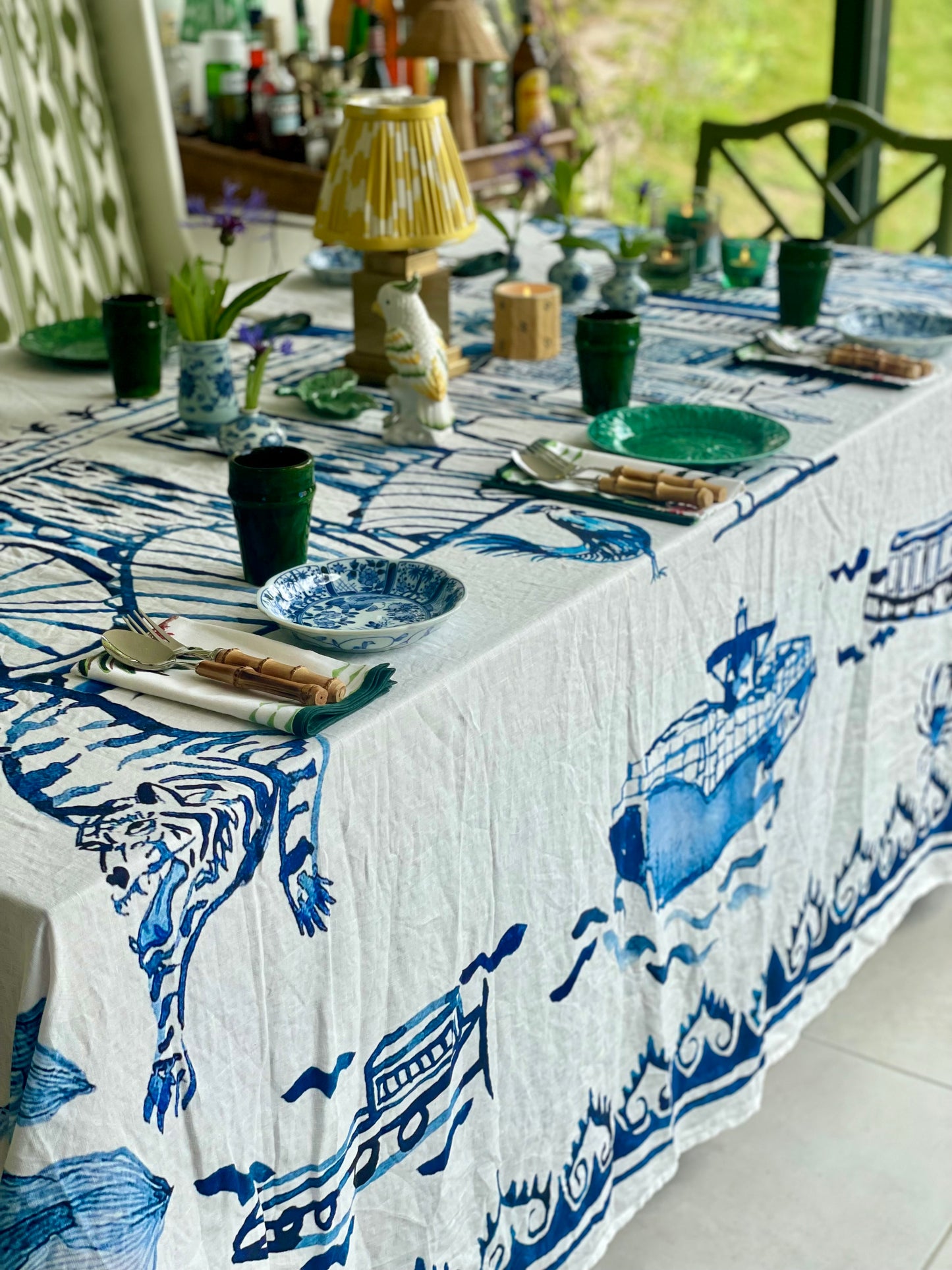 PRE-ORDER: 'Singapore Celebration' Linen Tablecloth