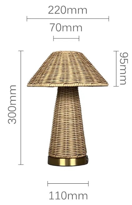 Palawan rattan rechargeable lamp