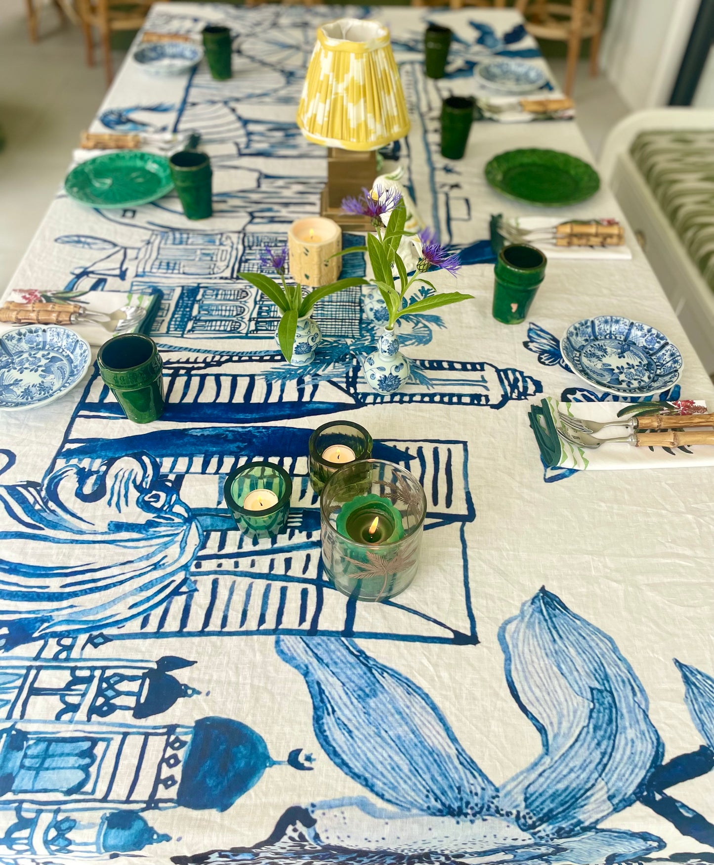 PRE-ORDER: 'Singapore Celebration' Linen Tablecloth