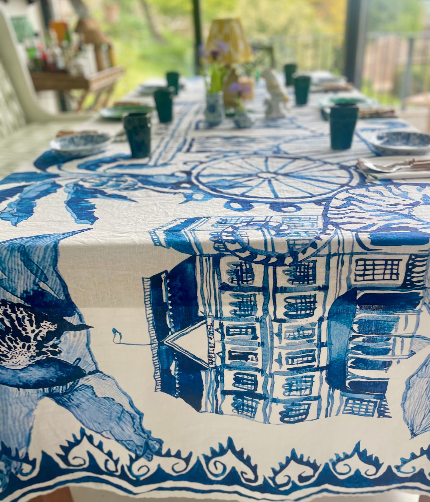 PRE-ORDER: 'Singapore Celebration' Linen Tablecloth