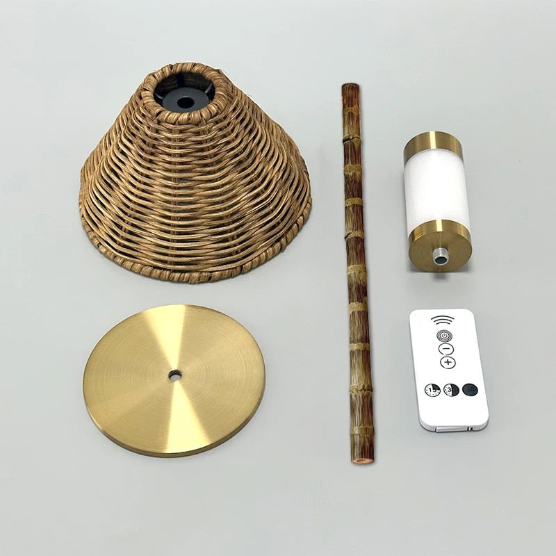 Bali bamboo rechargeable lamp
