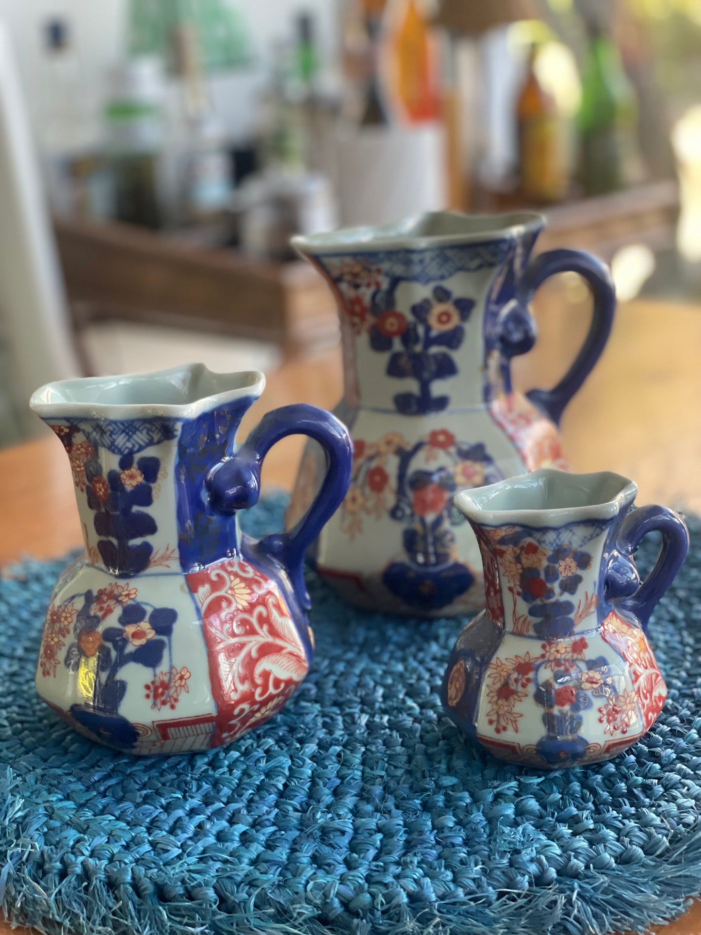 Antique Ironstone Imari Jugs