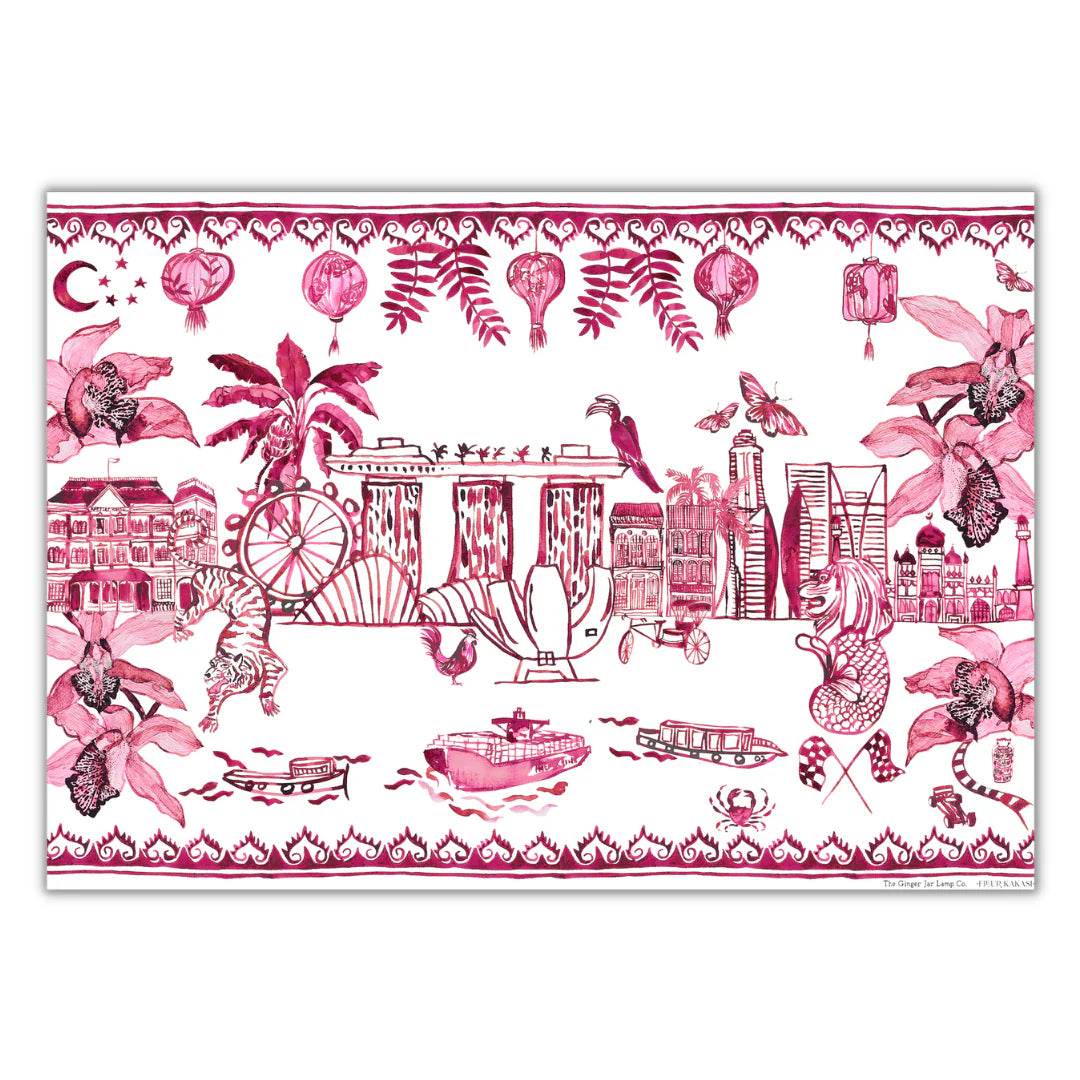 'Singapore Celebration' Art Print