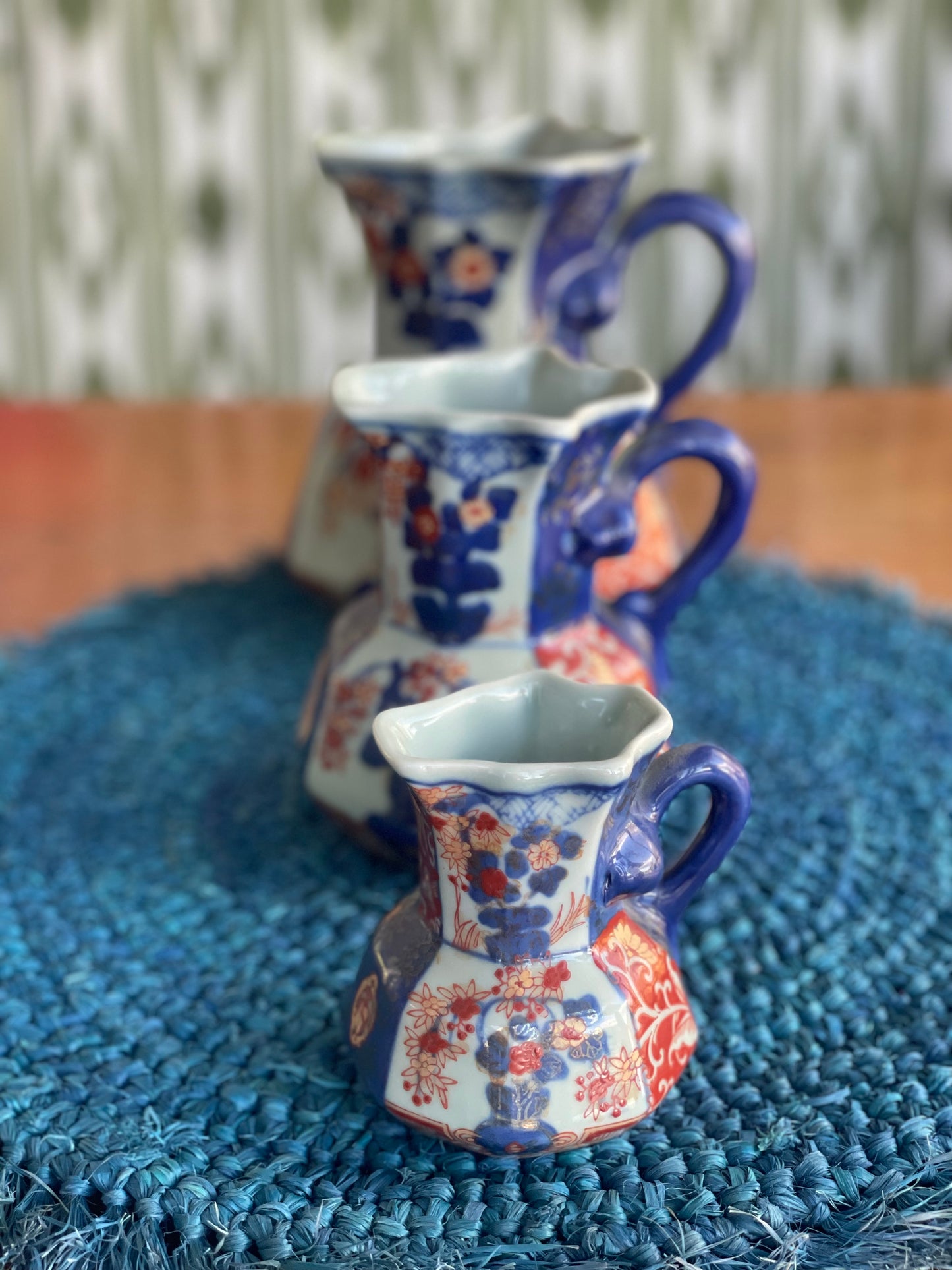 Antique Ironstone Imari Jugs