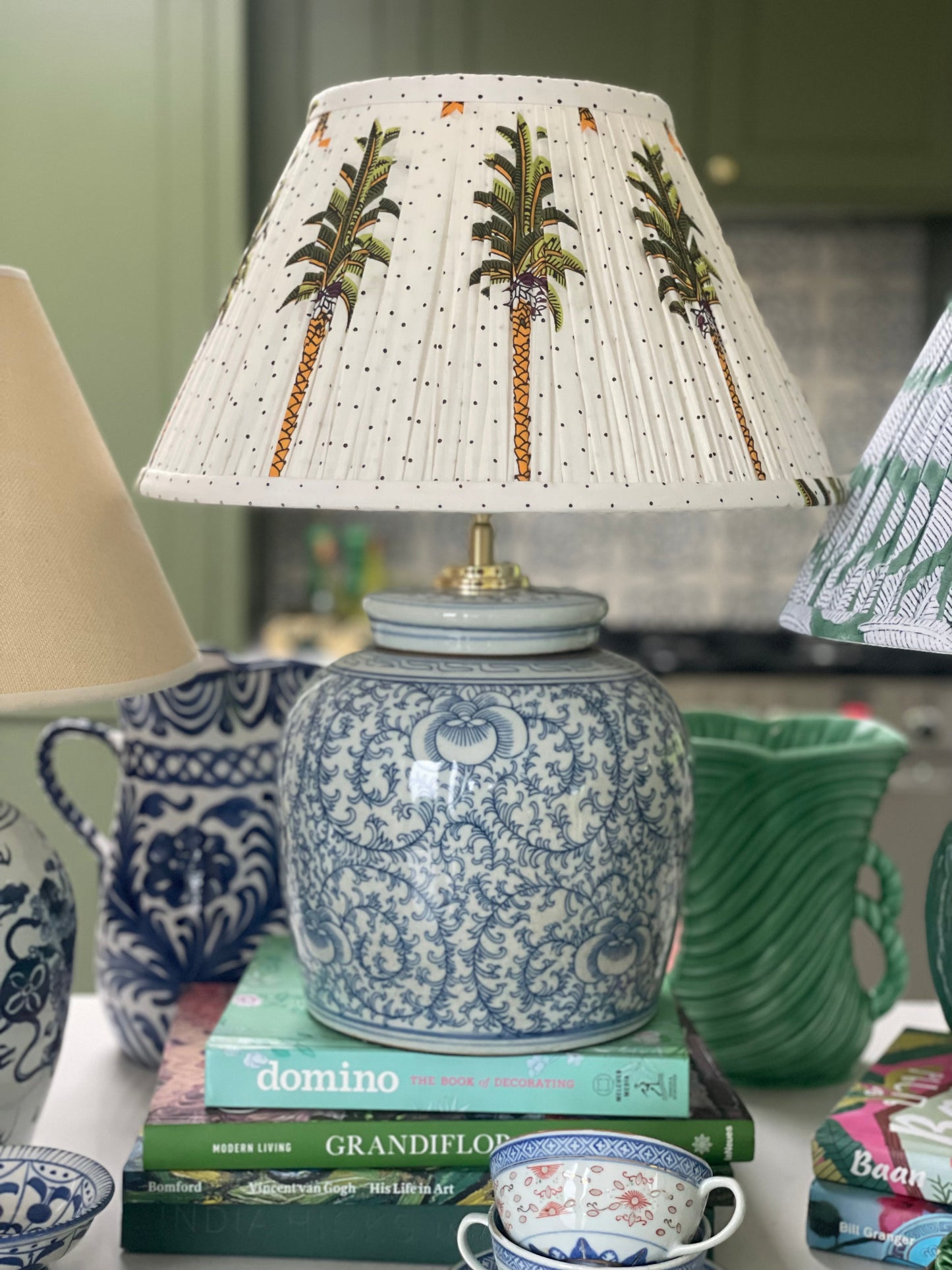 Vine & Lotus Ginger Jar Lamp