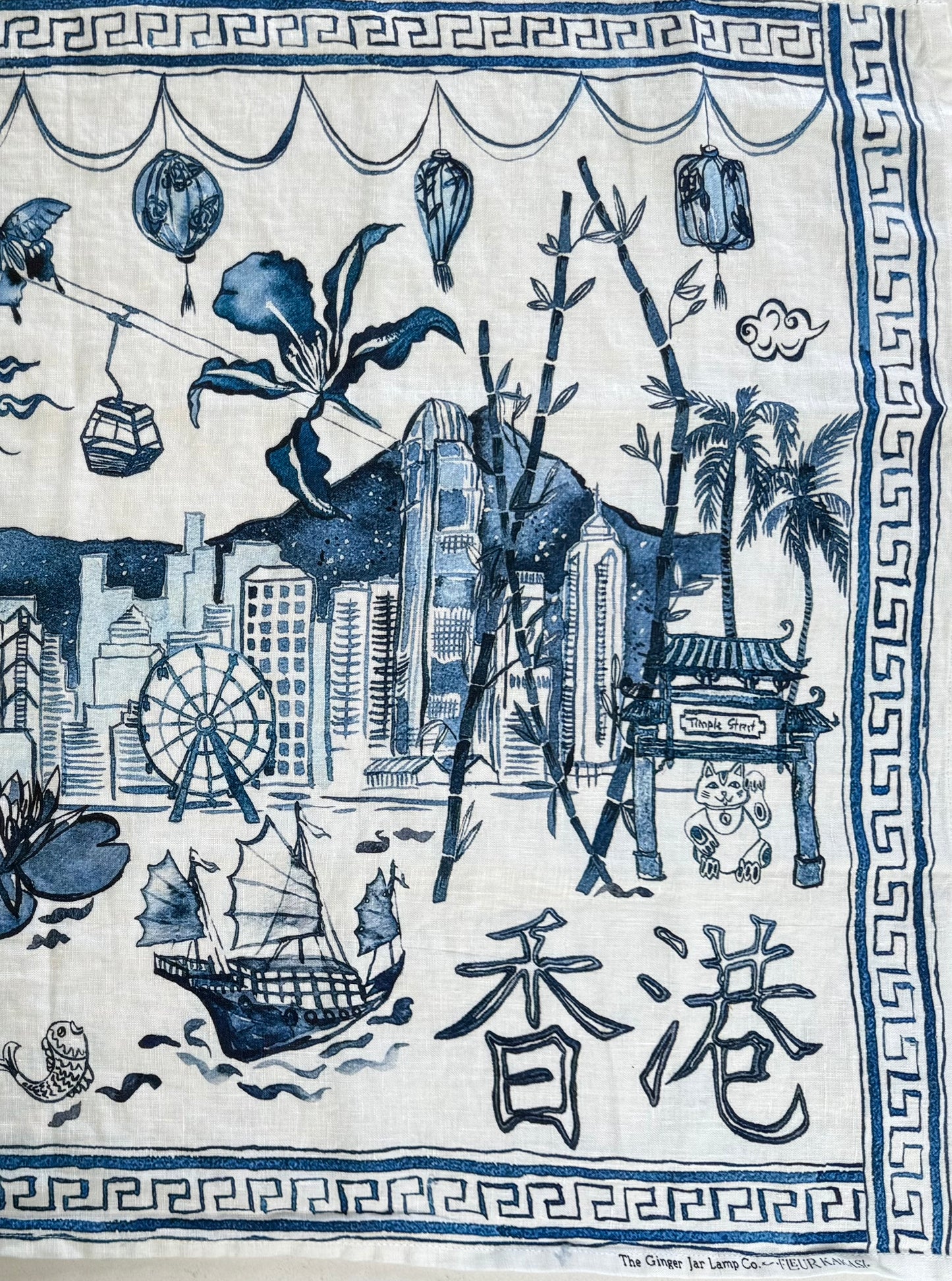 'Hong Kong Homage' Linen Tea Towel