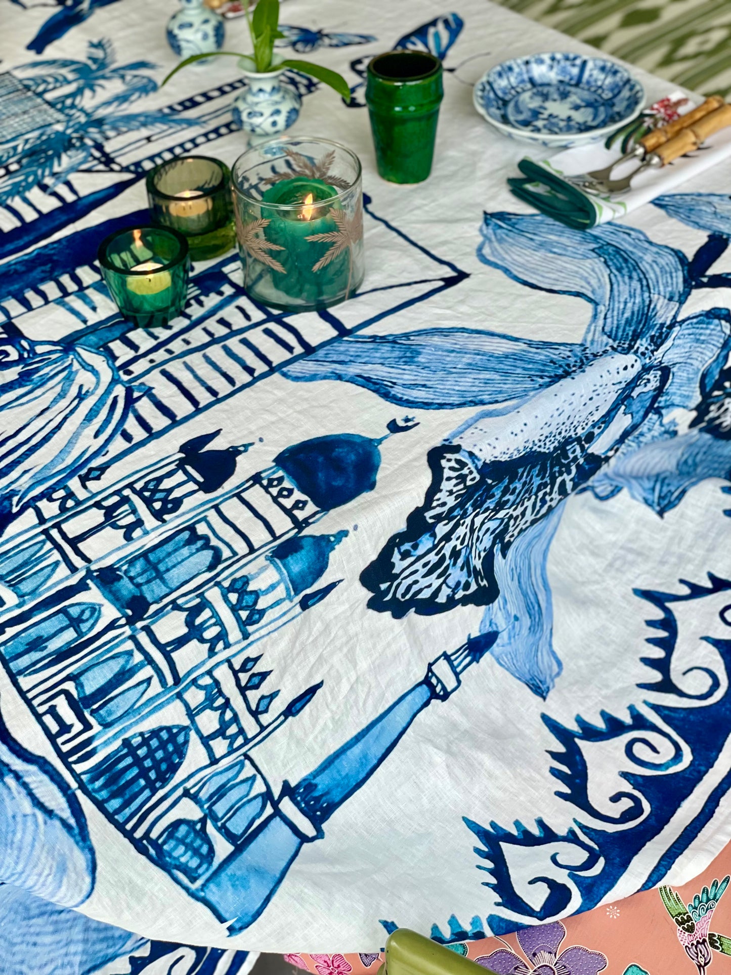 PRE-ORDER: 'Singapore Celebration' Linen Tablecloth