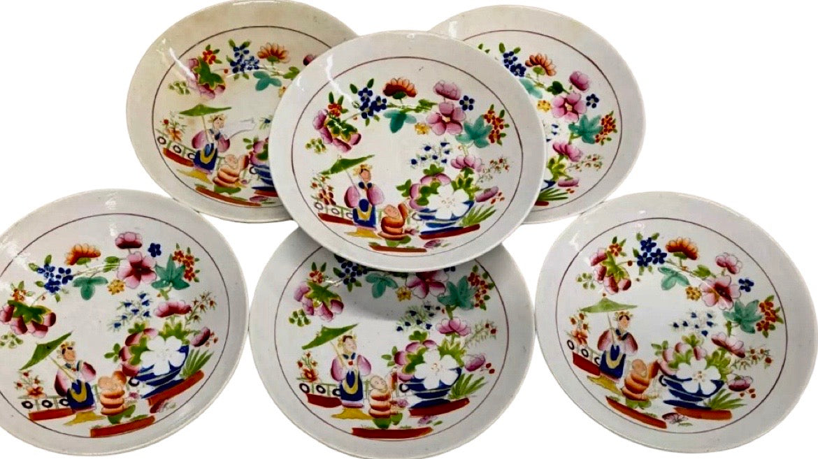 Antique Hilditch & Sons 'Lady with Lyre' dishes