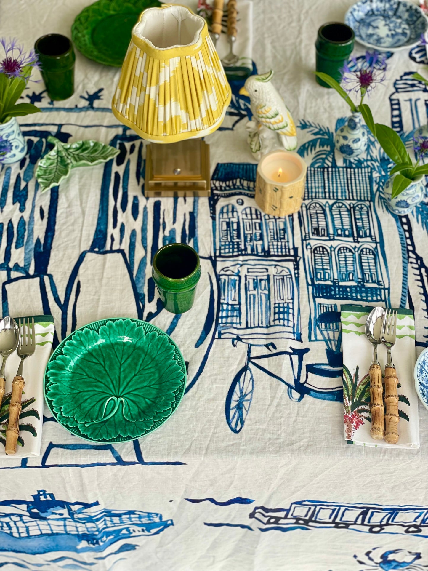 PRE-ORDER: 'Singapore Celebration' Linen Tablecloth