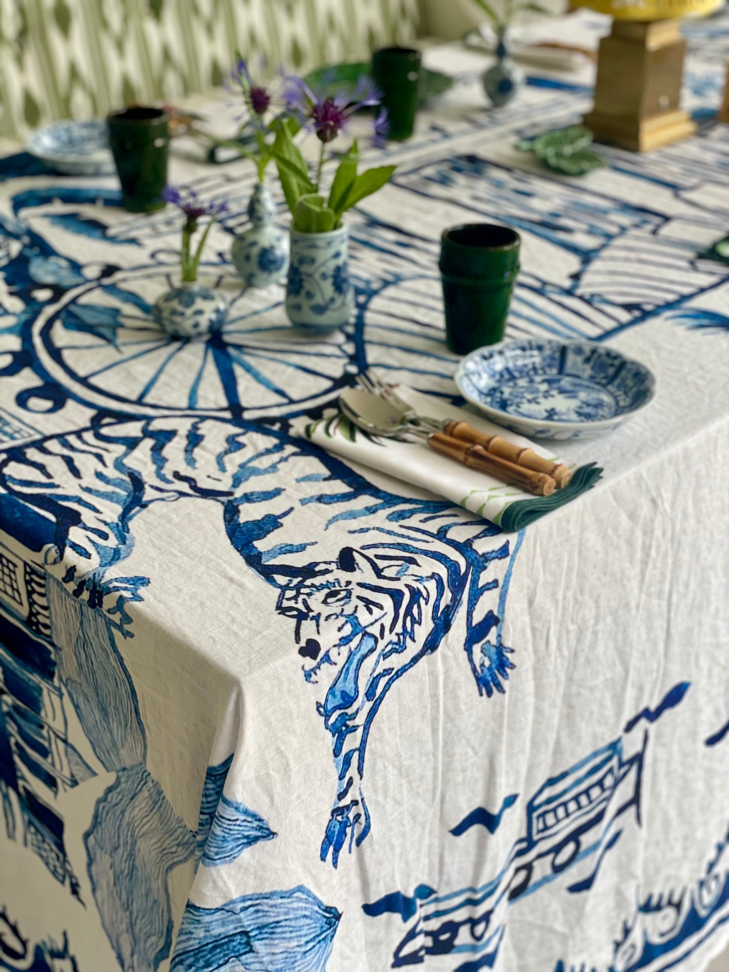 PRE-ORDER: 'Singapore Celebration' Linen Tablecloth