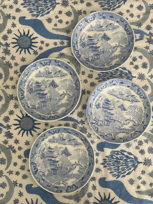 Antique Grainger's Worcester Willow & Pagoda Dishes
