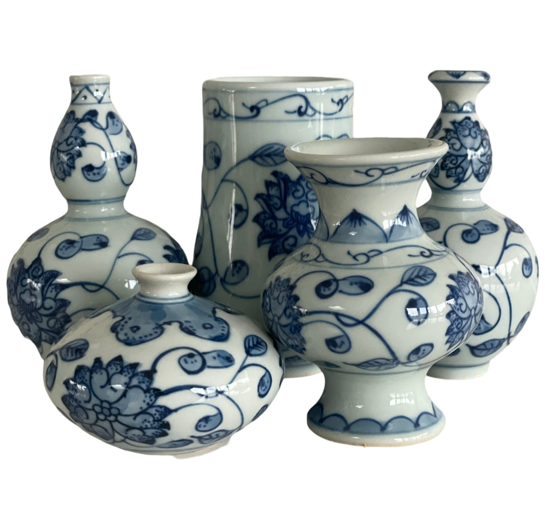 Chinoiserie Bud Vases
