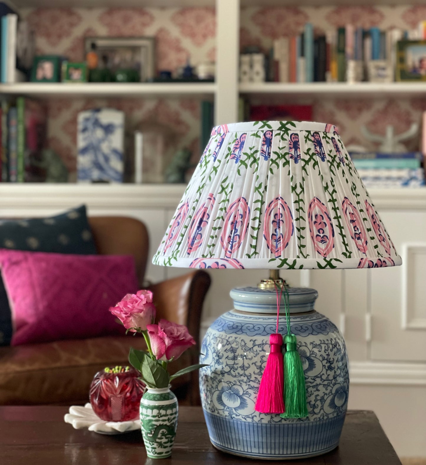 Flora Block-Printed Lamp Shade