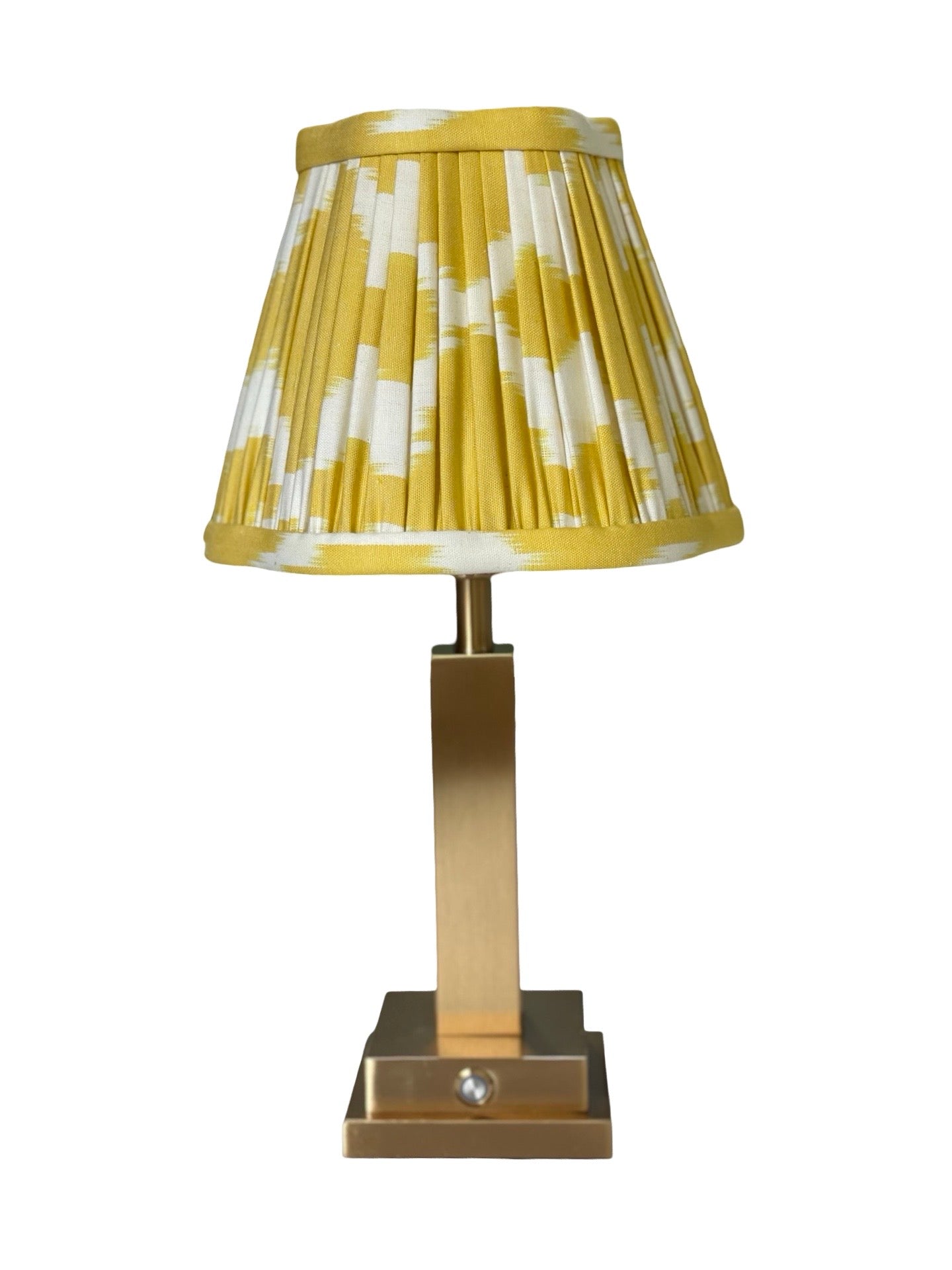 Pillar rechargeable lamp (with Dandelion Ikat shade)
