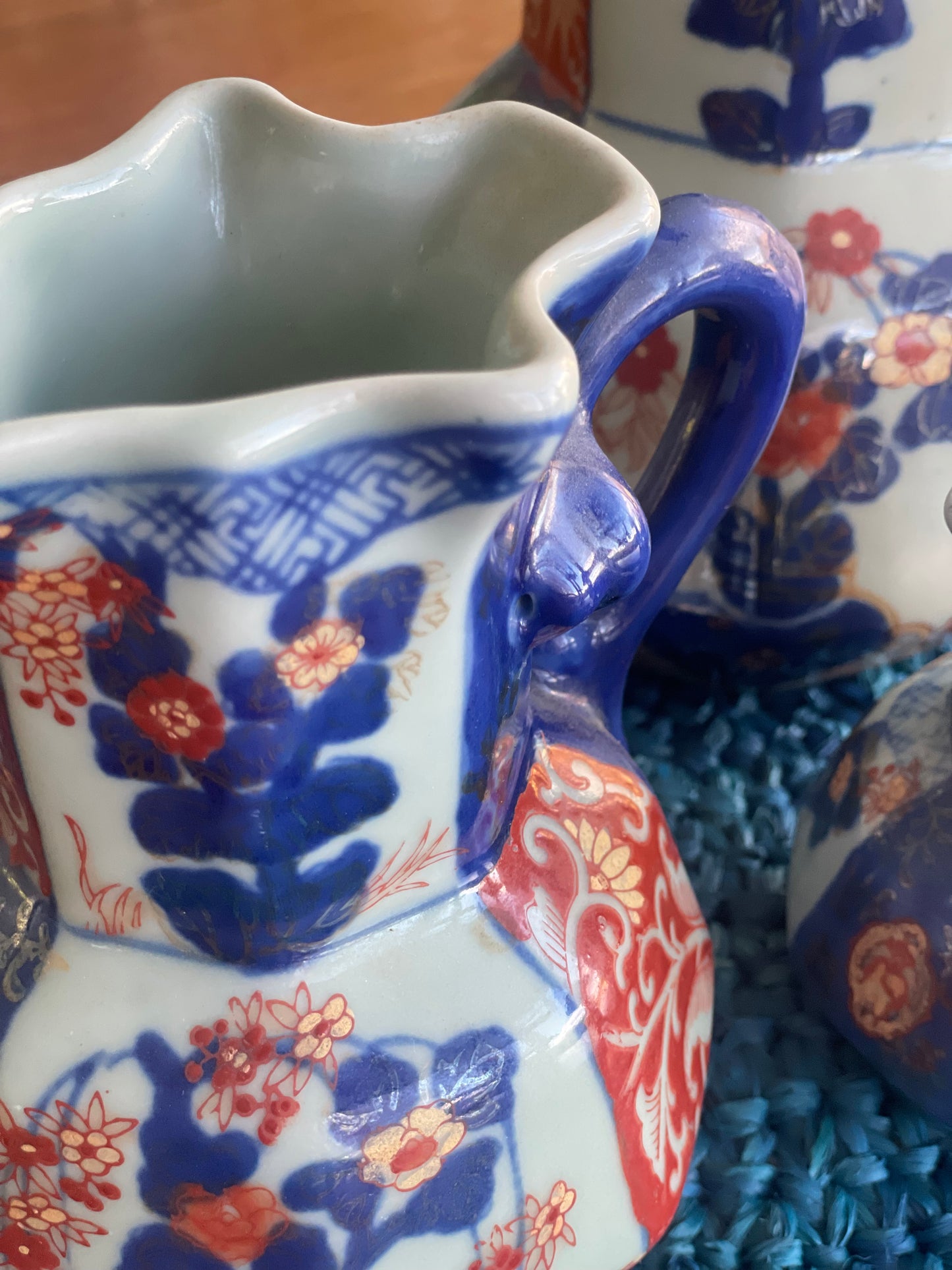 Antique Ironstone Imari Jugs