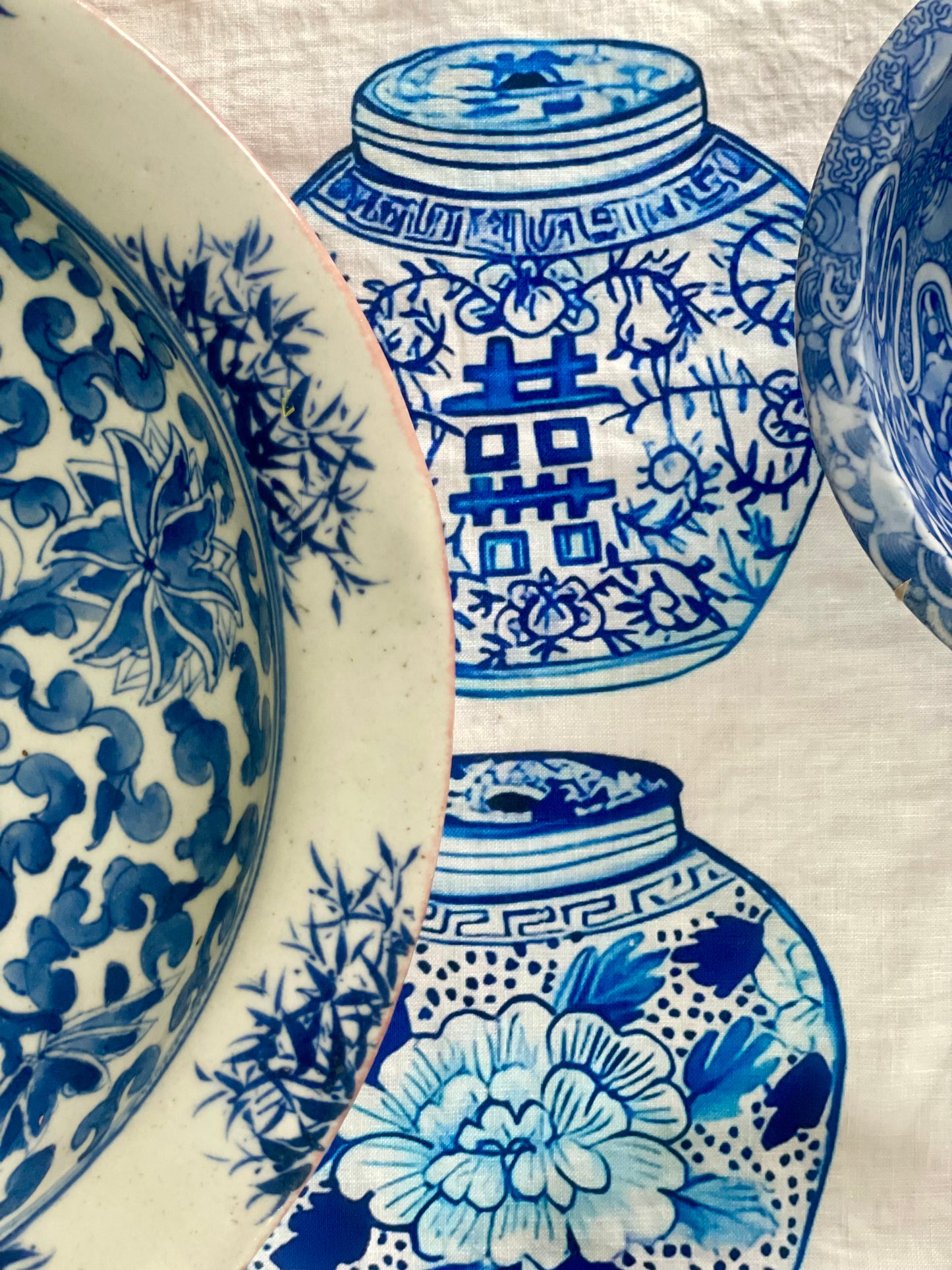 Ginger Jars Linen Tablecloth