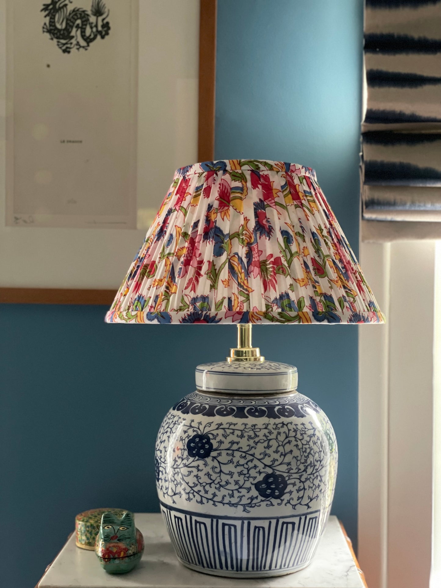 Bottlebrush Block-Printed Lamp Shade