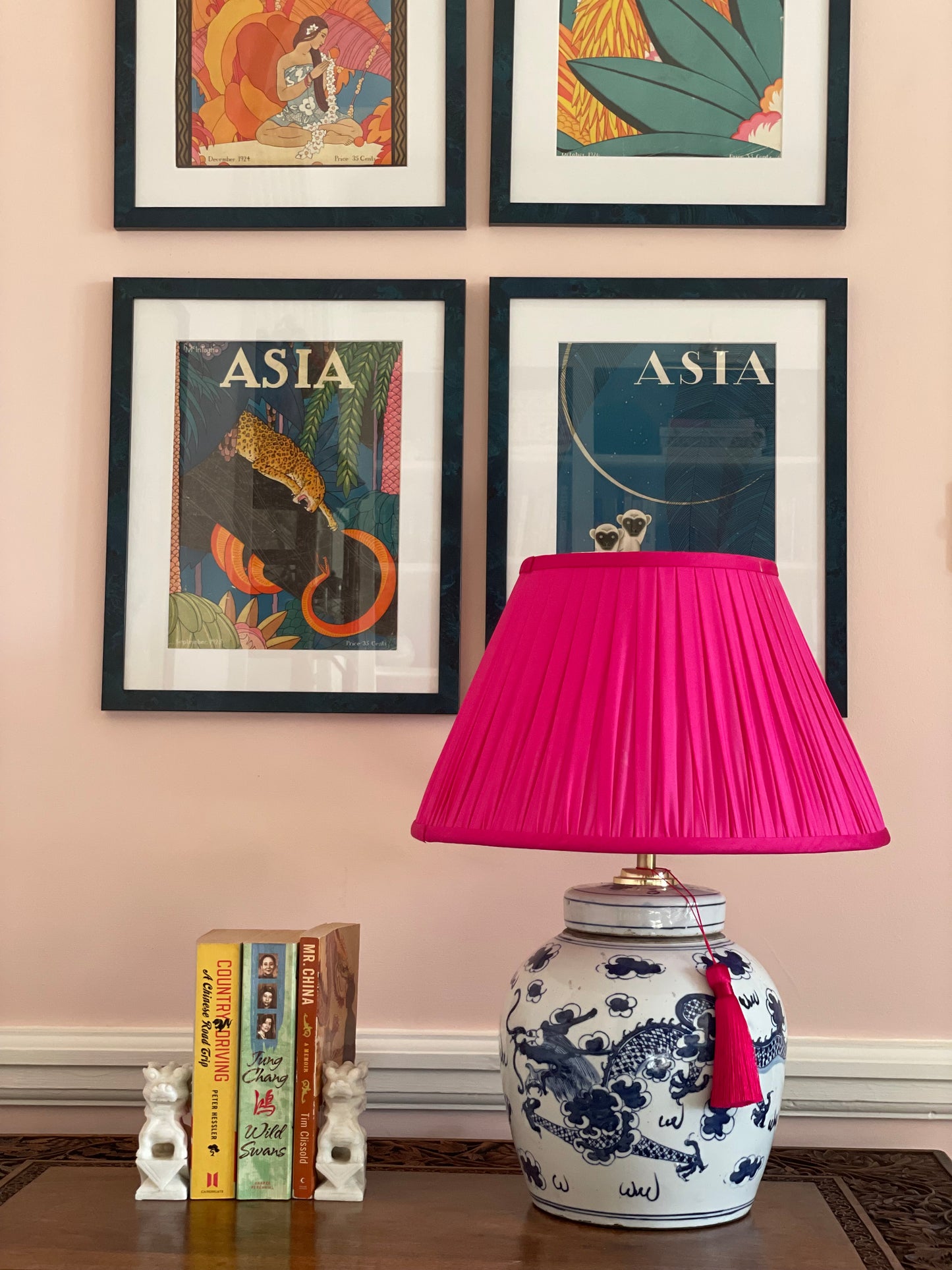 Magenta Silk Lamp Shade