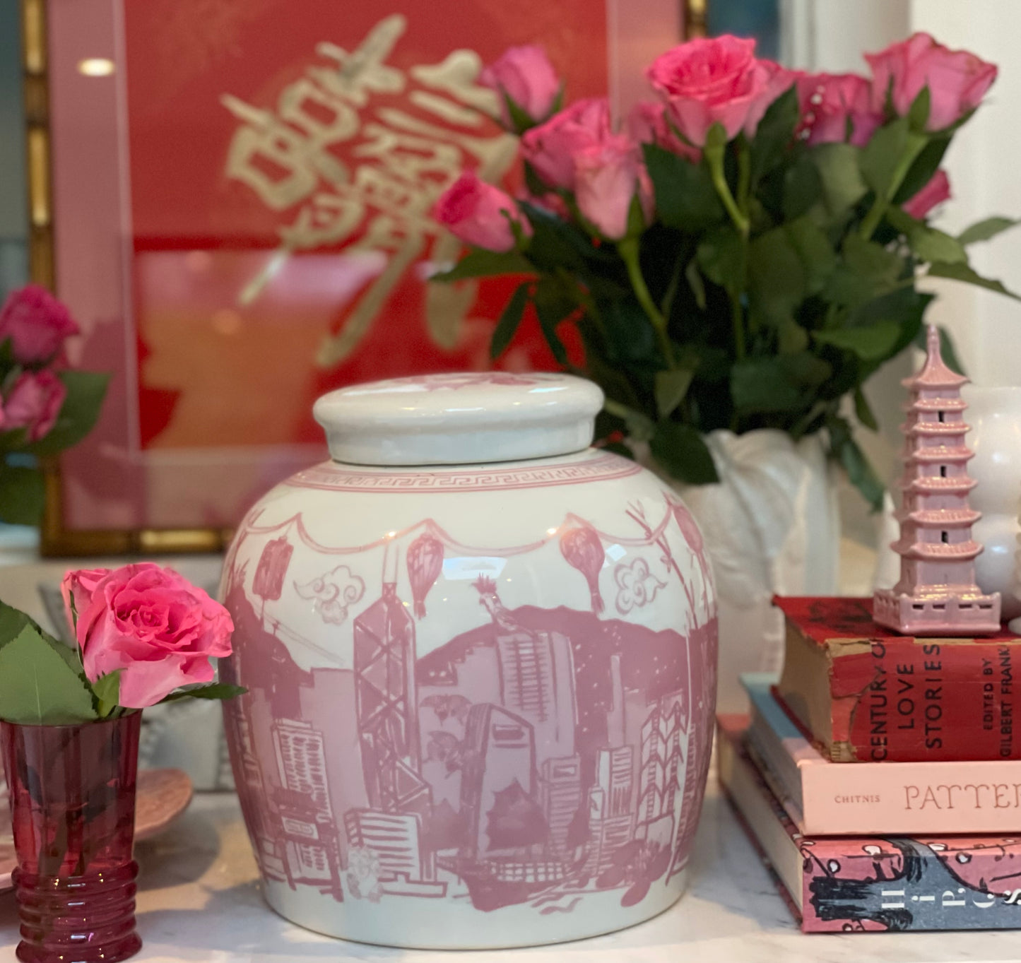 ‘Hong Kong Homage' Ginger Jar: Blossom Pink