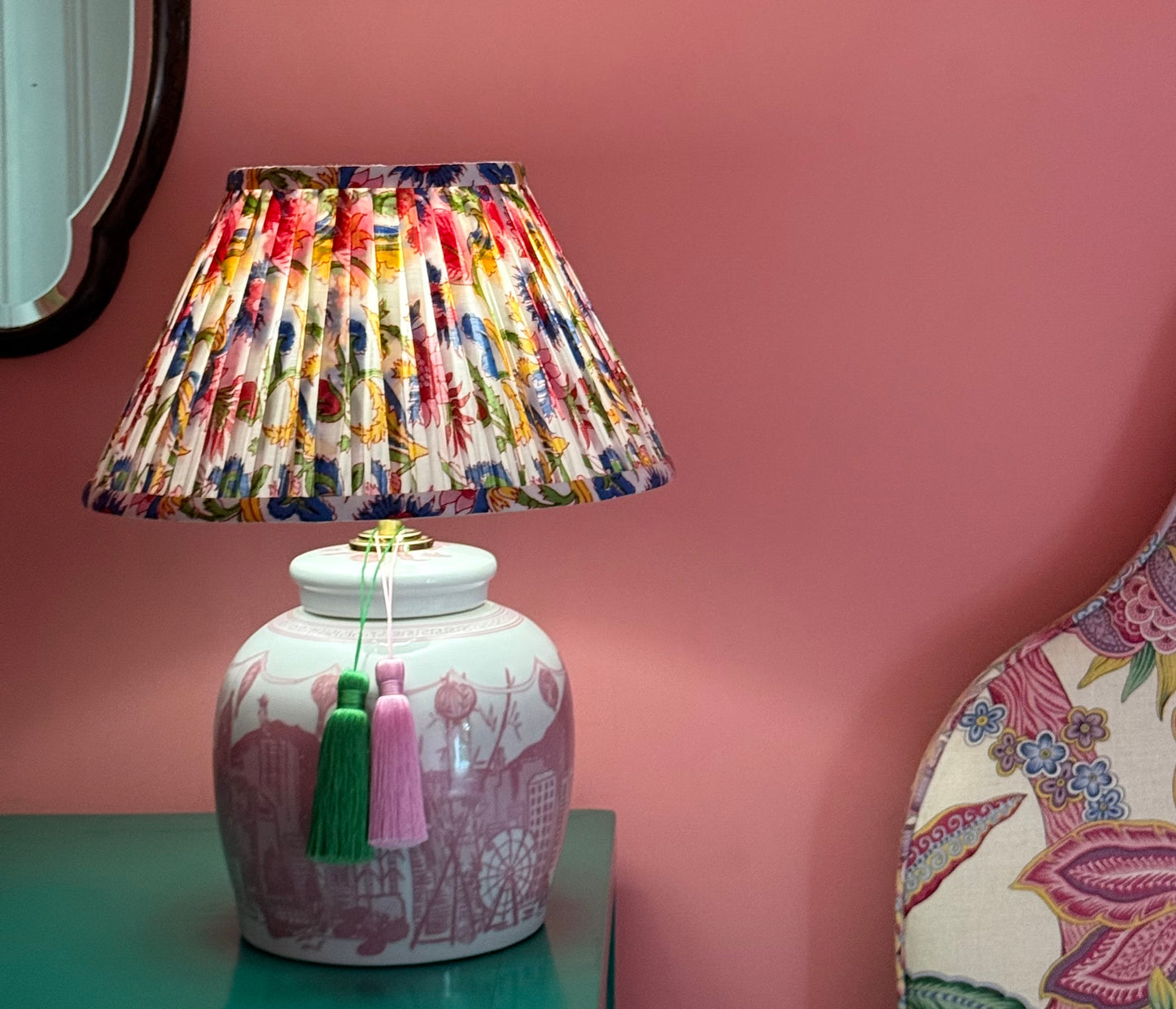 ‘Hong Kong Homage' Ginger Jar Lamp: Blossom Pink
