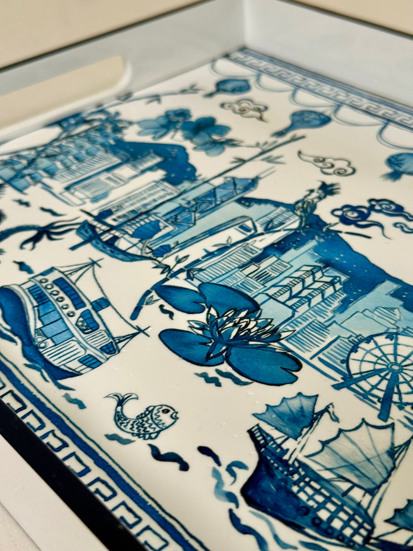 'Hong Kong Homage' Lacquer Tray
