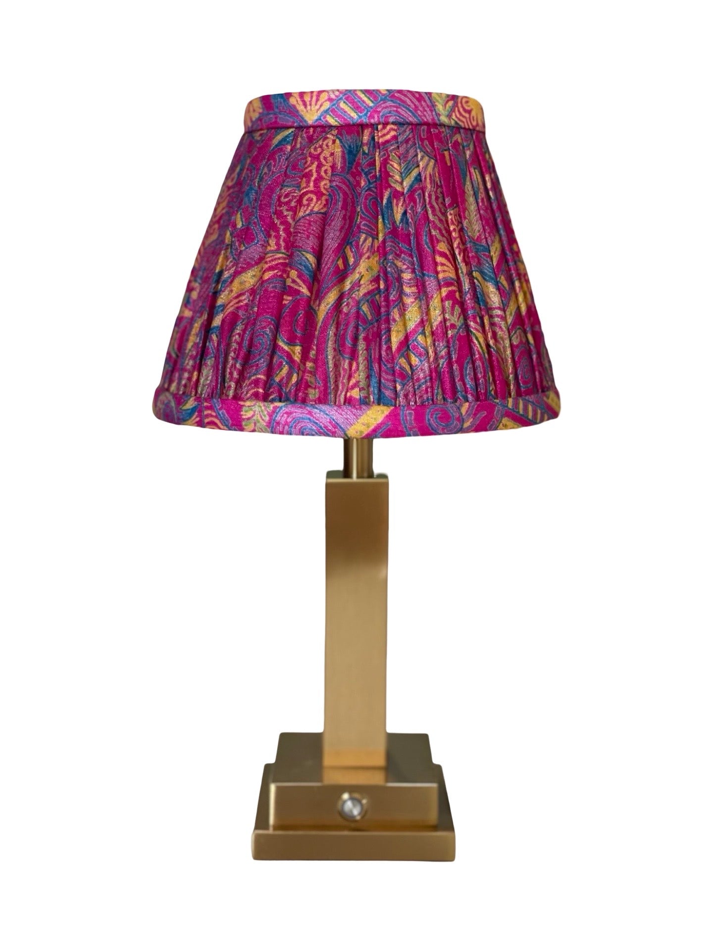 Pillar rechargeable lamp (with Adoni Sari shade)