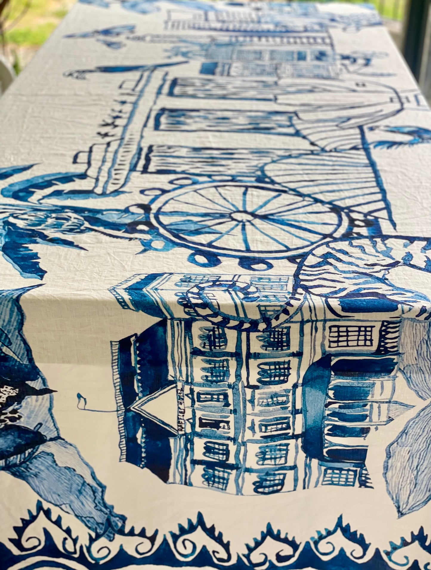 PRE-ORDER: 'Singapore Celebration' Linen Tablecloth
