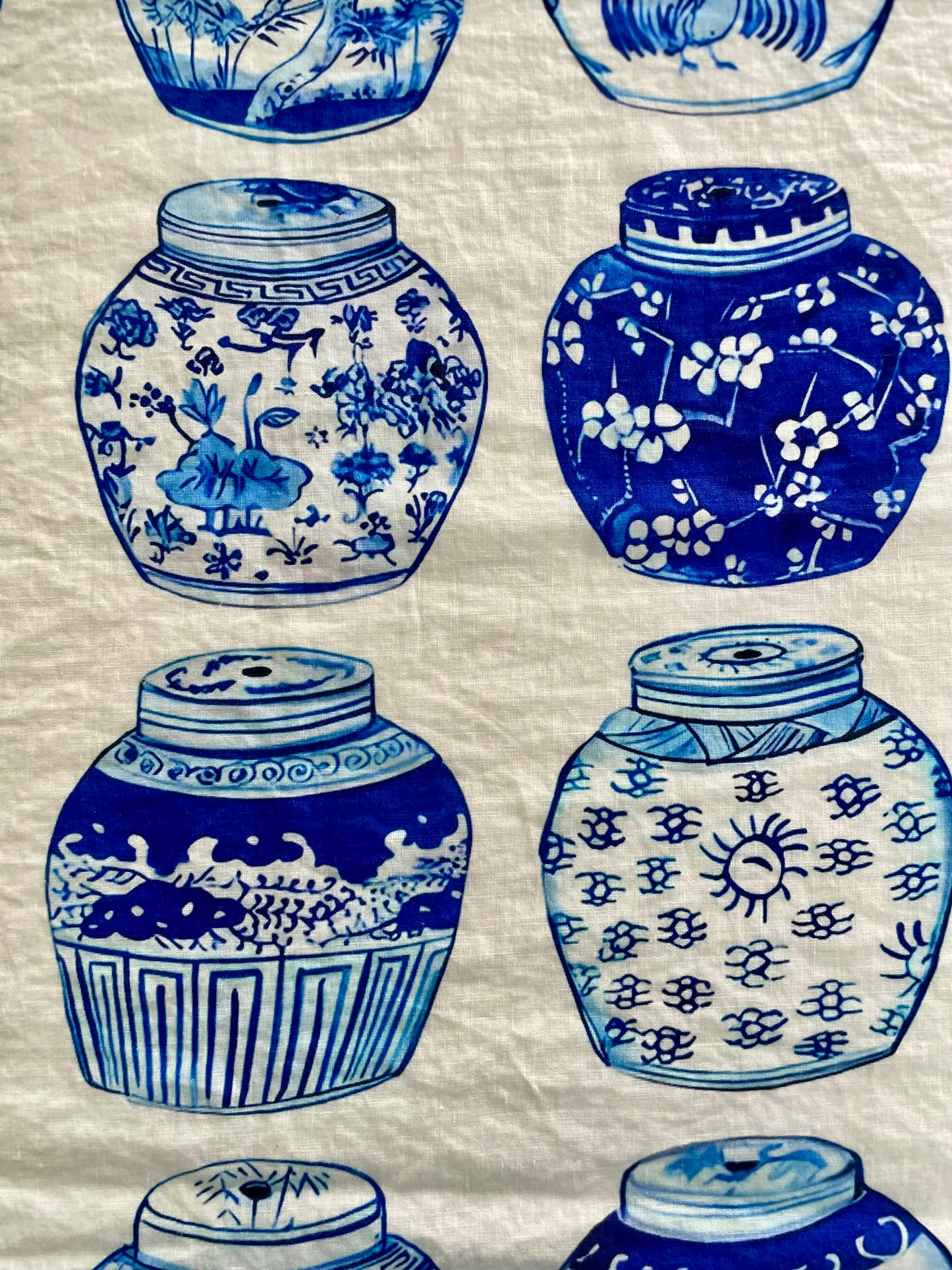 Ginger Jars Linen Tablecloth