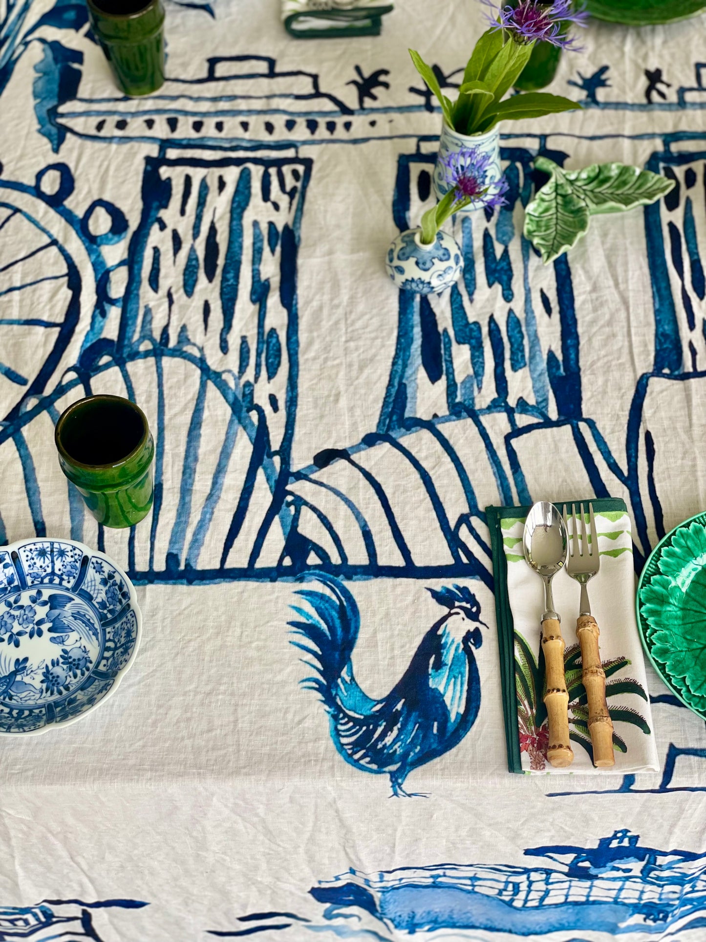 PRE-ORDER: 'Singapore Celebration' Linen Tablecloth