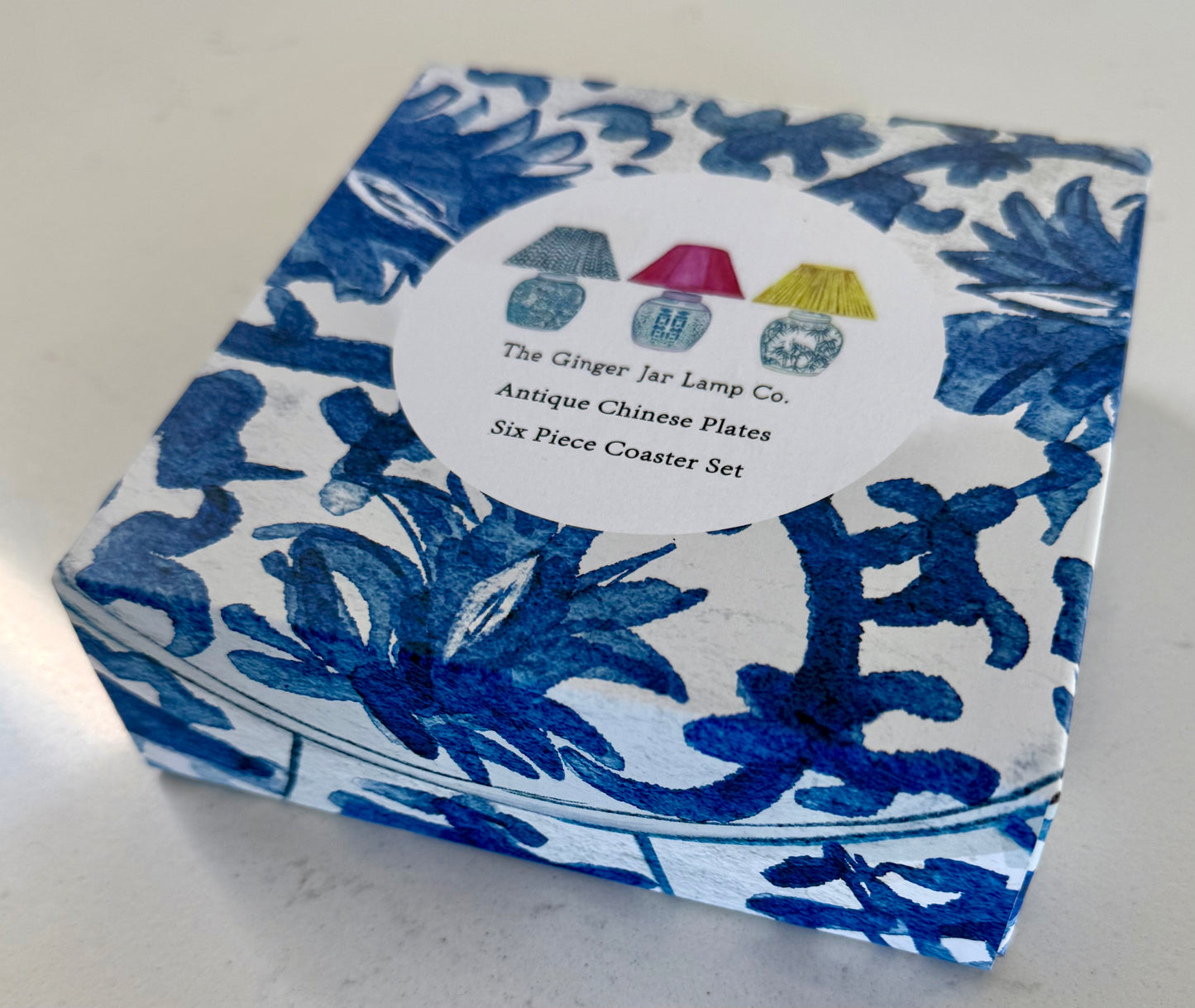 Antique Chinese Plates Coaster Set - Blue & White
