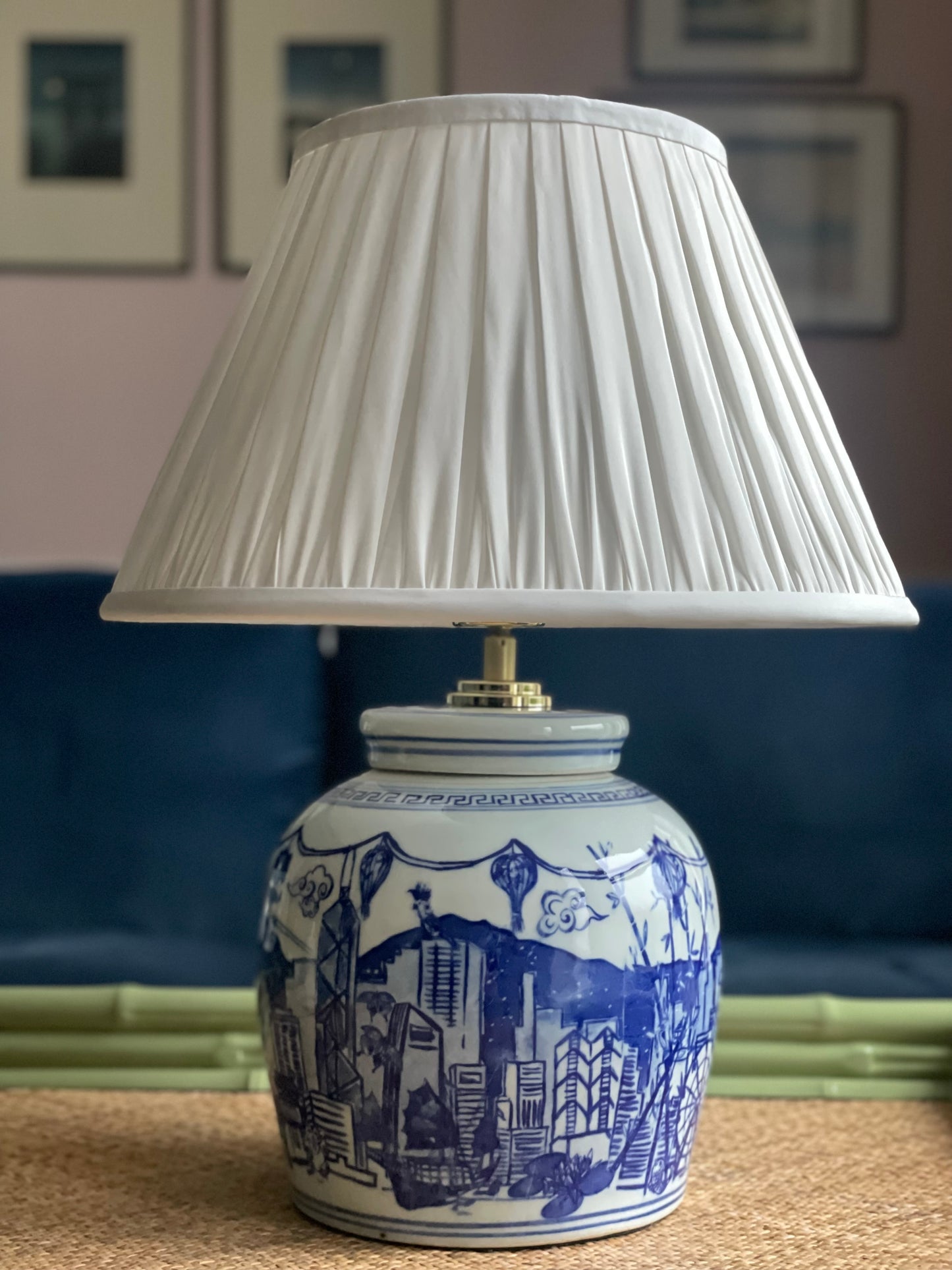 White Silk Lamp Shade