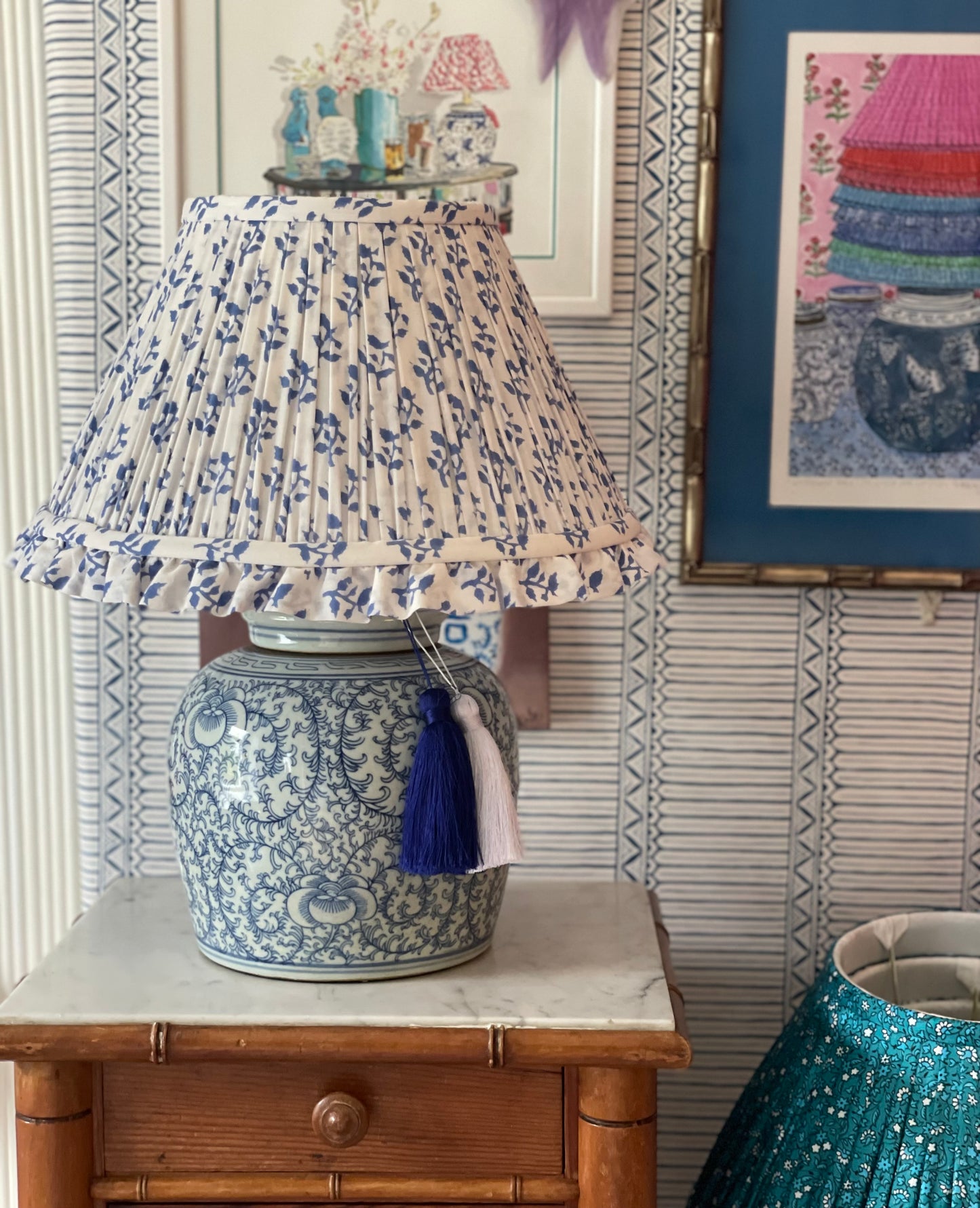 Vine & Lotus Ginger Jar Lamp