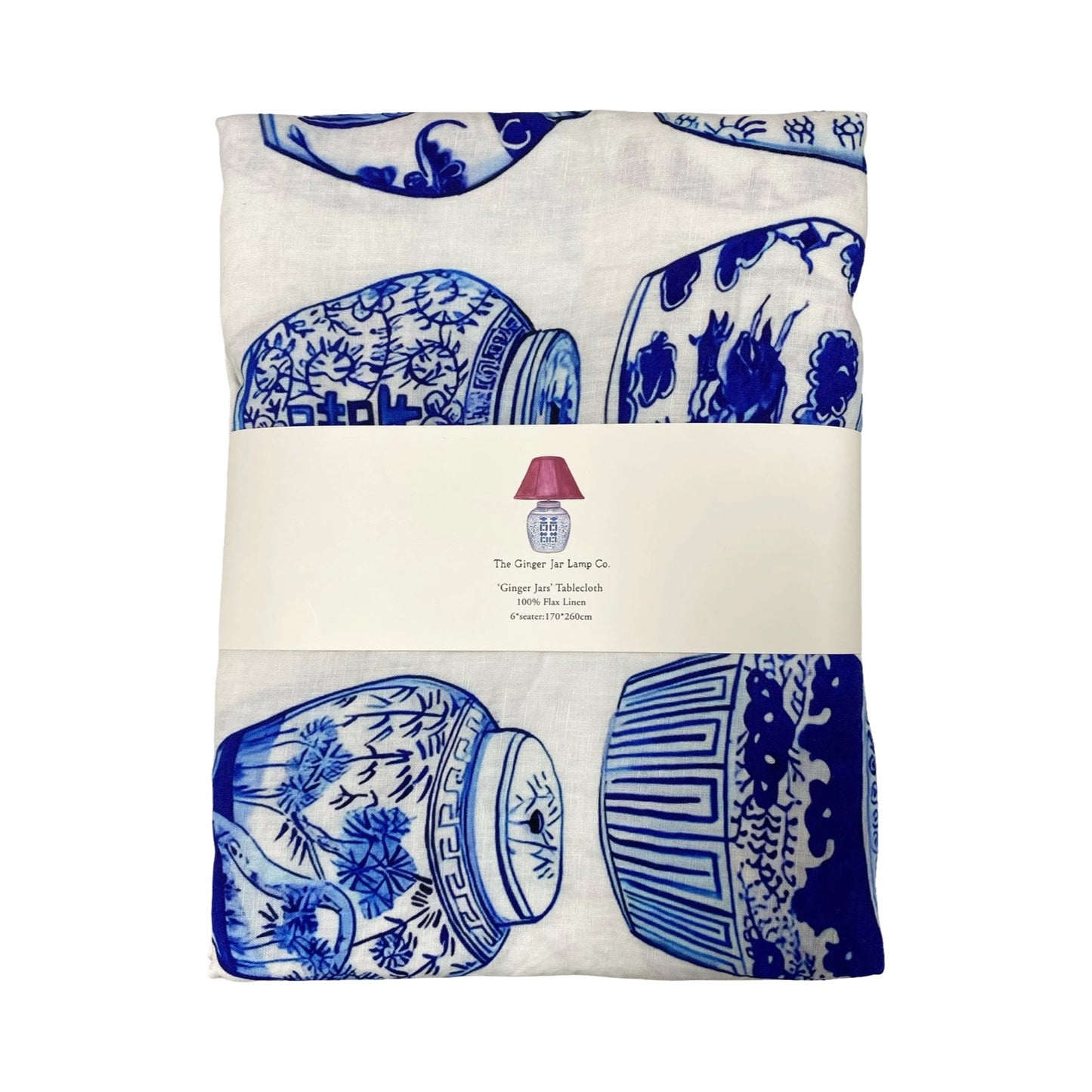 Ginger Jars Linen Tablecloth