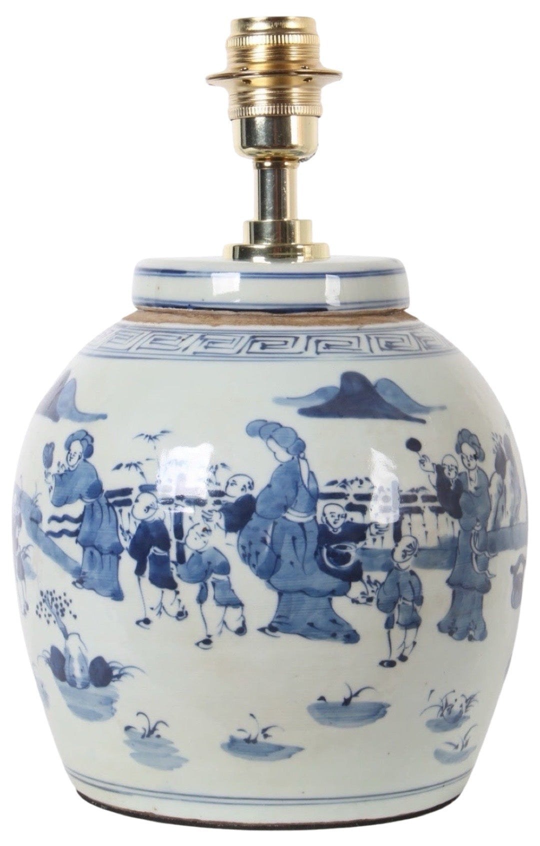 Boys at Play Ginger Jar Lamp