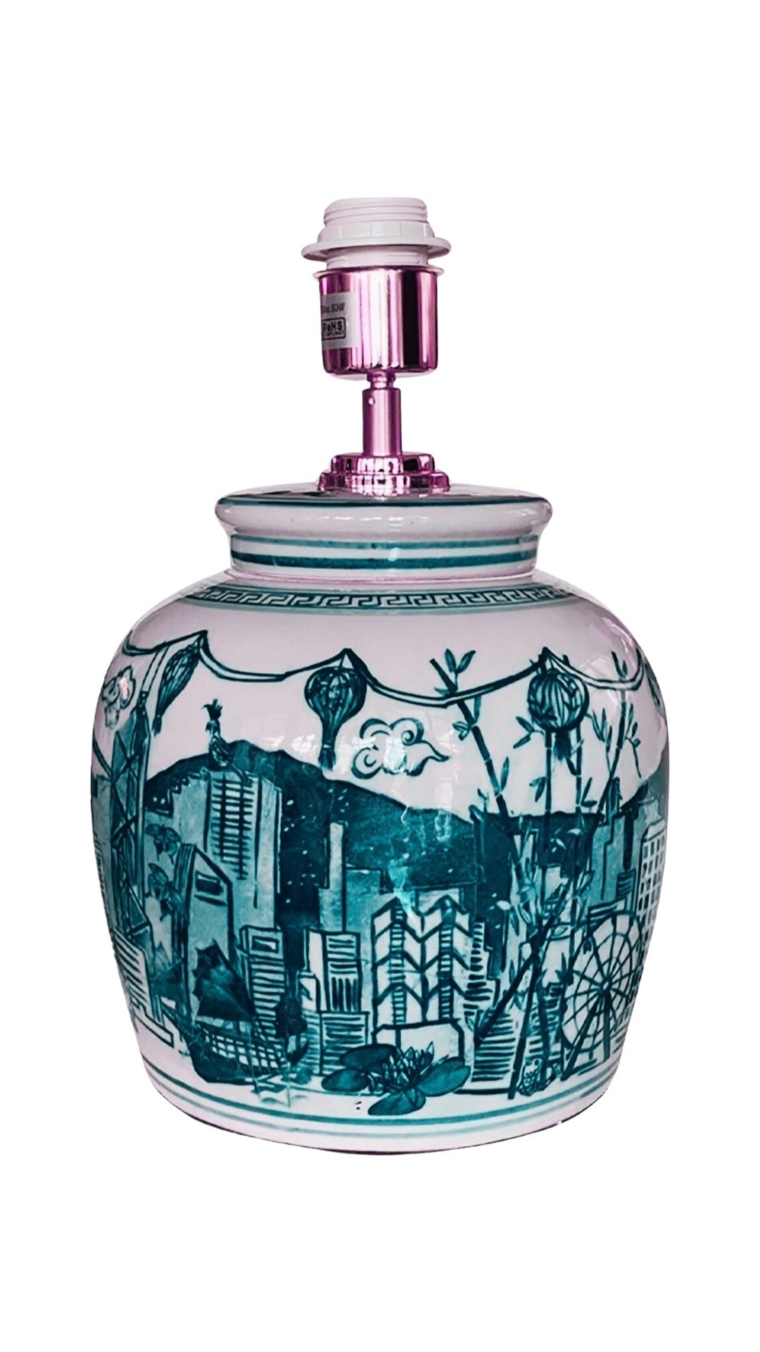 ‘Hong Kong Homage' Ginger Jar Lamp: Jade Green