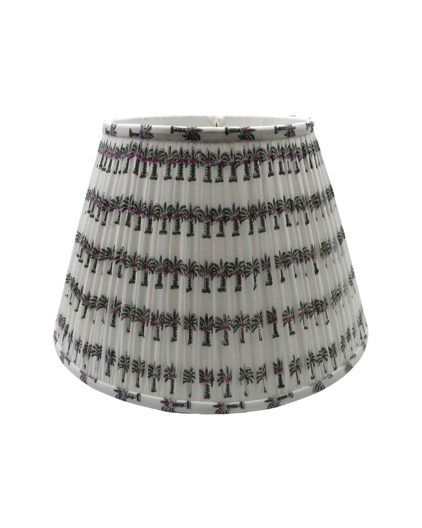 Desert Palm XL Block-Print Cotton Lamp Shade