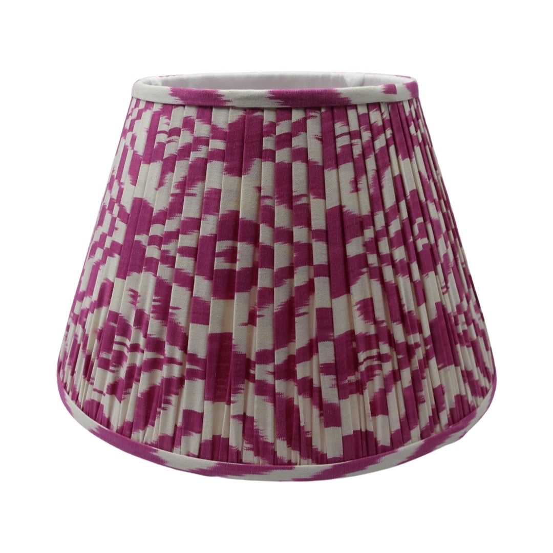Carnation pink and white xl silk ikat shade