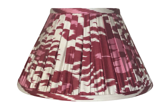 Garnet Silk Ikat Gathered Lamp Shade