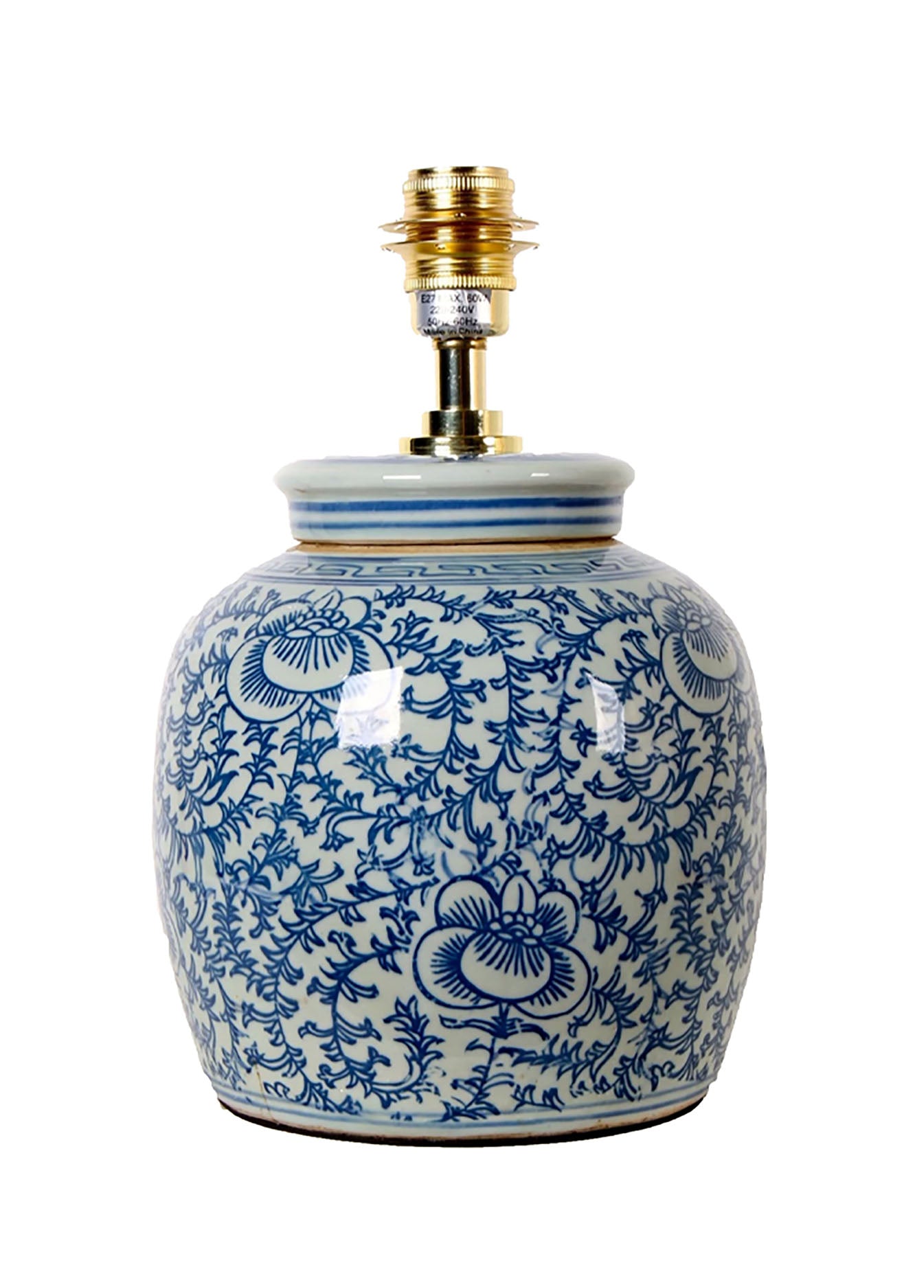 Vines And Peony Ginger Jar Table Lamp Base