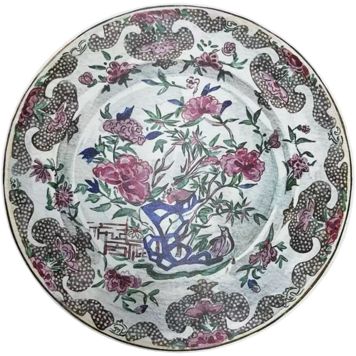 Antique Chinese Plates Coaster Set - Coloured