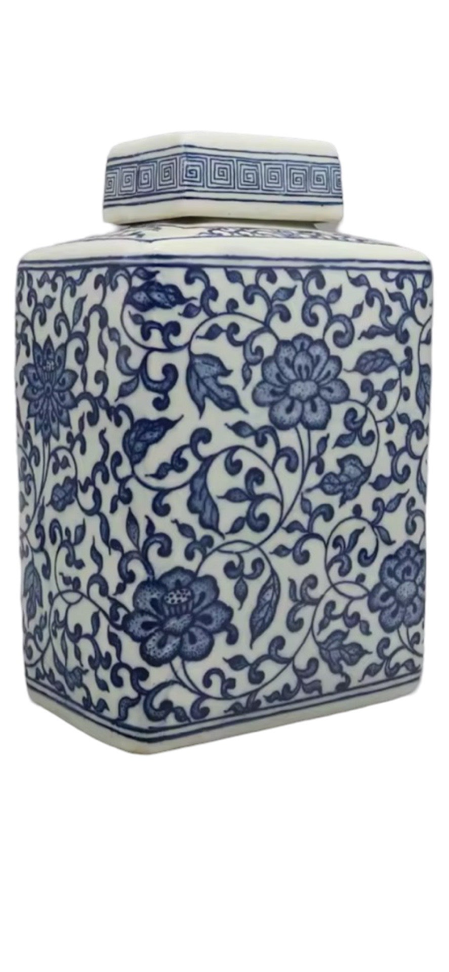 Blue & White Lidded Vase