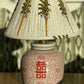 Coral Double Happiness Ginger Jar Lamp