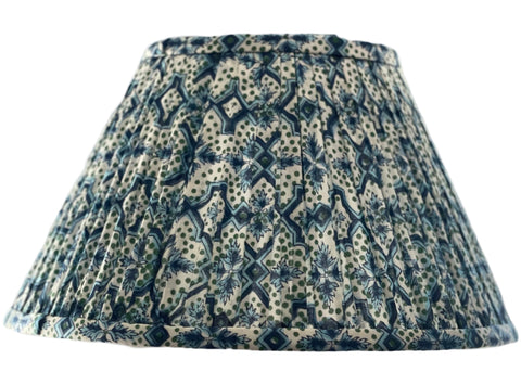 Delphinium Block-Printed Lamp Shade