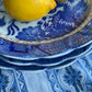 Vintage 'Blue Willow' Dinner Plates: set of 4