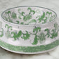 Green & White Ceramic Pet Bowl