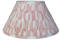 Coral Paisley Block-Printed Lamp Shade